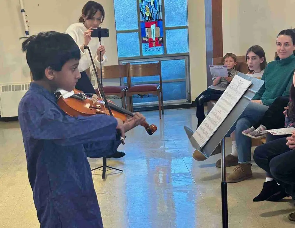 Melodic strings bring classical beauty to the Diwali celebration.